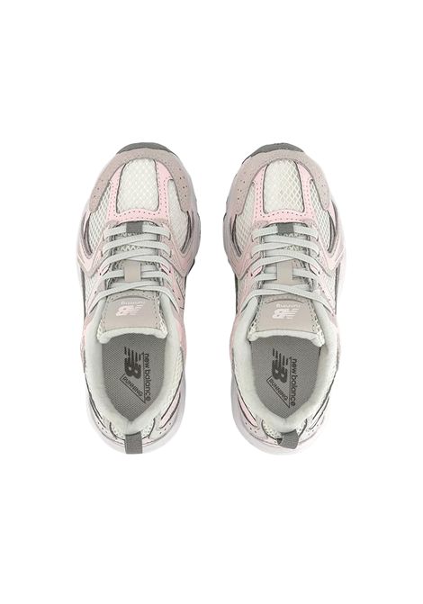 Scarpe New Balance 530 Bungee Lace Grigio Rosa Bambini NEW BALANCE | Sneakers | P530-4AU
